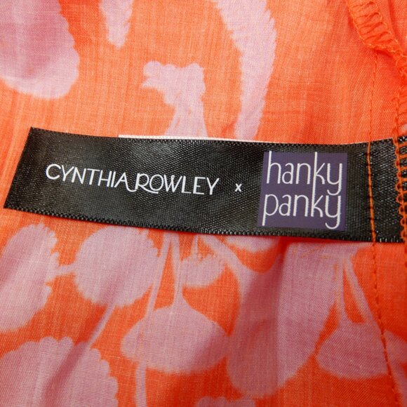 HANKY PANKY x Cynthia Rowley Orange Crush Short PAJAMA PJ Sleep SET Size M NEW - Picture 8 of 8